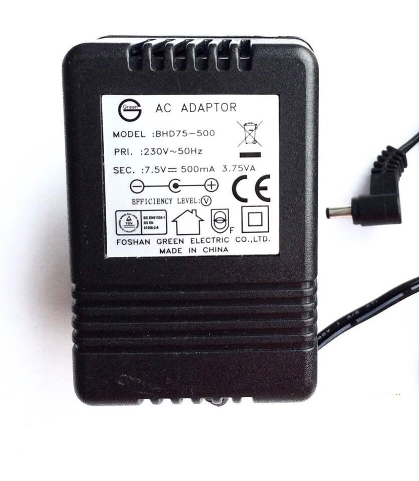 *100% Brand NEW* 7.5V 500mA GREEN BHD75-500 AC ADAPTER POWER SUPPLY - Click Image to Close